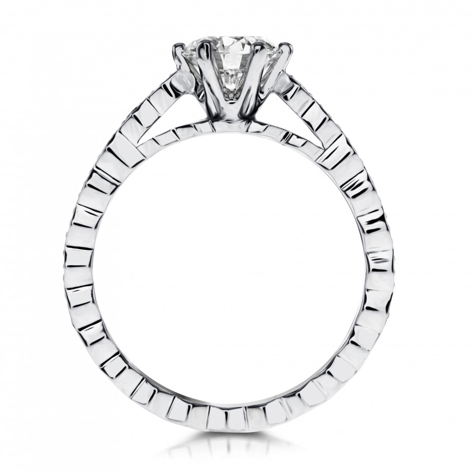 טבעת אירוסין מעוצבת משושים , לפרטים 072-2555227